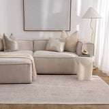 Hera Beige Distressed Border Rug