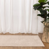 Hera Beige Distressed Border Runner Rug (Premium Tassel Edge)