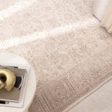 Hera Beige Distressed Border Rug (Premium Tassel Edge)