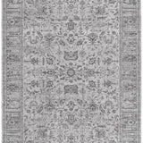 Hera Grey Distressed Border Rug