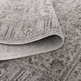 Hera Grey Distressed Border Rug
