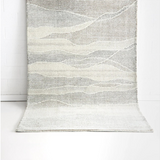 Isla Beige Grey Abstract Pattern Wool Rug