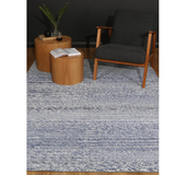 Halo Blue Braided Pattern Wool Blend Rug