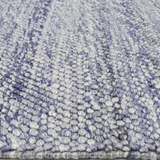 Halo Blue Loop Pattern Wool Blend Rug