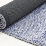 Halo Blue Multi Pattern Wool Blend Rug