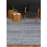 Halo Blue Multi Pattern Wool Blend Rug