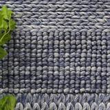 Halo Blue Multi Pattern Wool Blend Rug