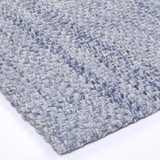 Halo Blue Weave Pattern Wool Blend Rug