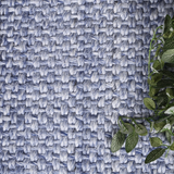 Halo Blue Weave Pattern Wool Blend Rug