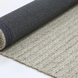 Halo Camel Brown Braided Pattern Wool Blend Rug