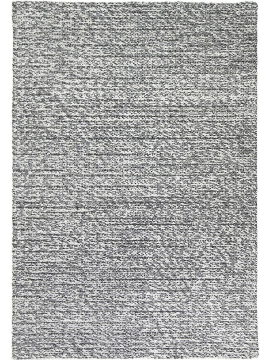 Halo Charcoal Braided Pattern Wool Blend Rug