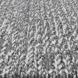 Halo Charcoal Braided Pattern Wool Blend Rug