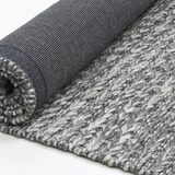 Halo Charcoal Braided Pattern Wool Blend Rug