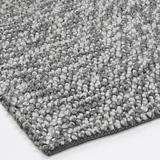 Halo Charcoal Loop Pattern Wool Blend Rug