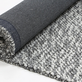 Halo Charcoal Loop Pattern Wool Blend Rug