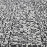 Halo Charcoal Multi Pattern Wool Blend Rug