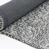 Halo Charcoal Multi Pattern Wool Blend Rug
