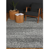 Halo Charcoal Multi Pattern Wool Blend Rug