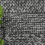Halo Charcoal Multi Pattern Wool Blend Rug