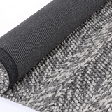 Halo Charcoal Rings and Bubble Pattern Wool Blend Rug