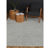 Halo Grey Braided Pattern Wool Blend Rug