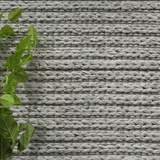 Halo Grey Braided Pattern Wool Blend Rug