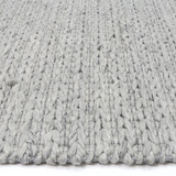 Halo Grey Braided Pattern Wool Blend Rug