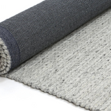 Halo Grey Braided Pattern Wool Blend Rug