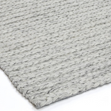 Halo Grey Braided Pattern Wool Blend Rug