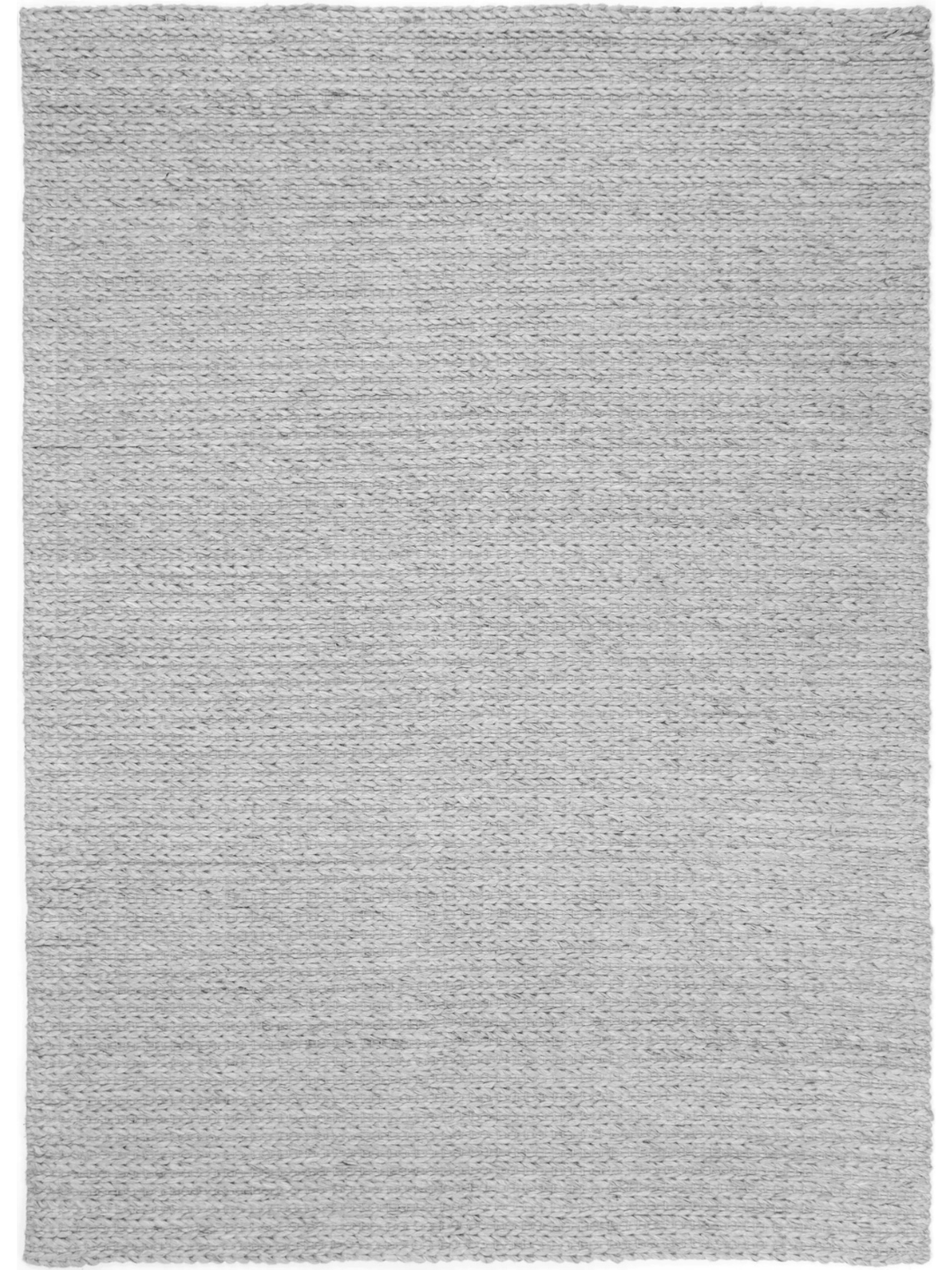 Halo Grey Braided Pattern Wool Blend Rug