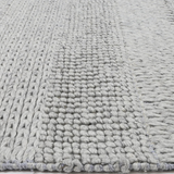 Halo Grey Multi Pattern Wool Blend Rug