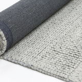 Halo Grey Multi Pattern Wool Blend Rug