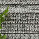 Halo Grey Multi Pattern Wool Blend Rug