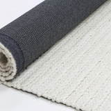Halo White Braided Pattern Wool Blend Rug