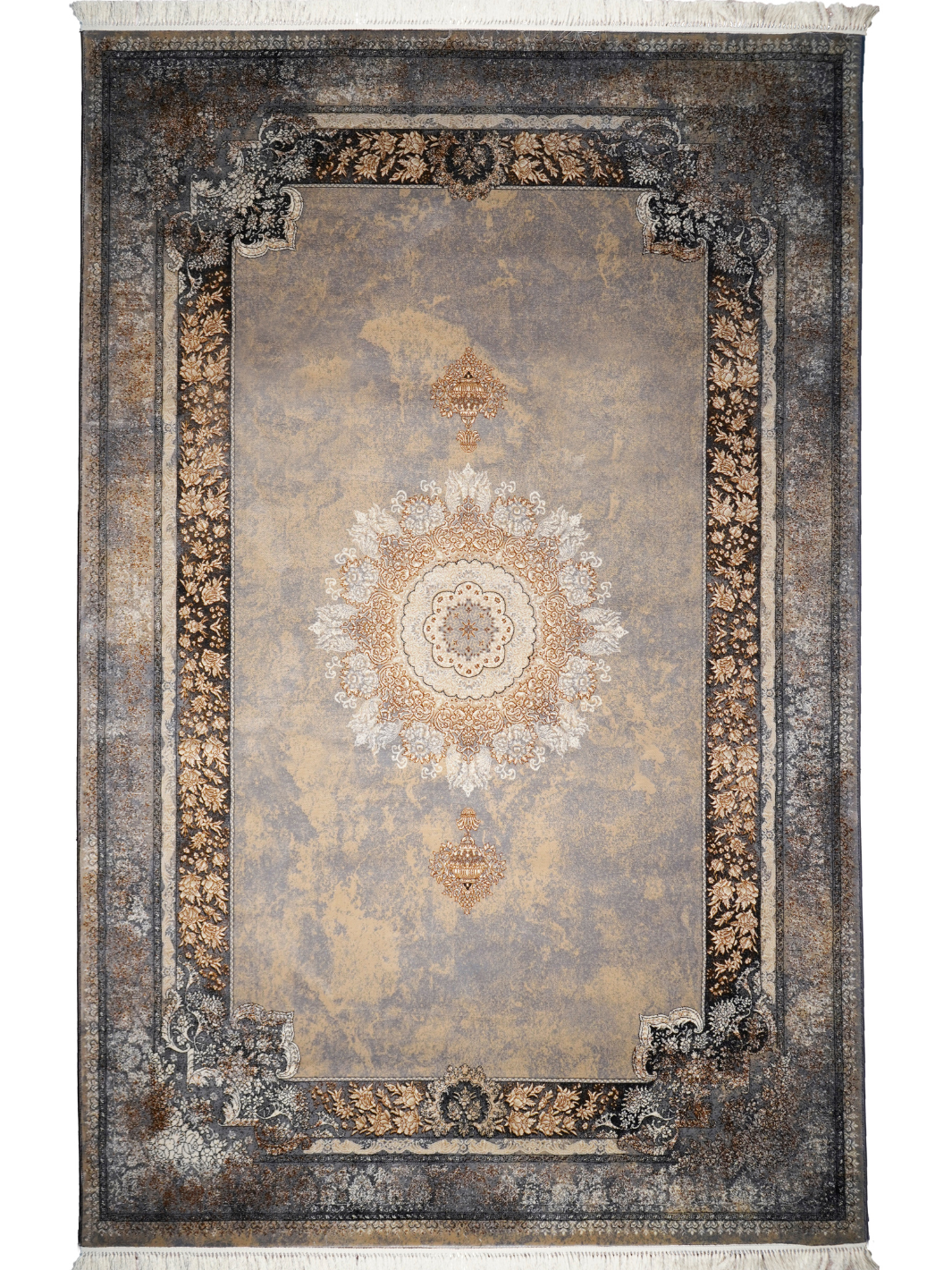 Hive Beige Medallion Traditional Rug