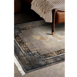Hive Beige Medallion Traditional Hallway Runner in 80 CM Wide