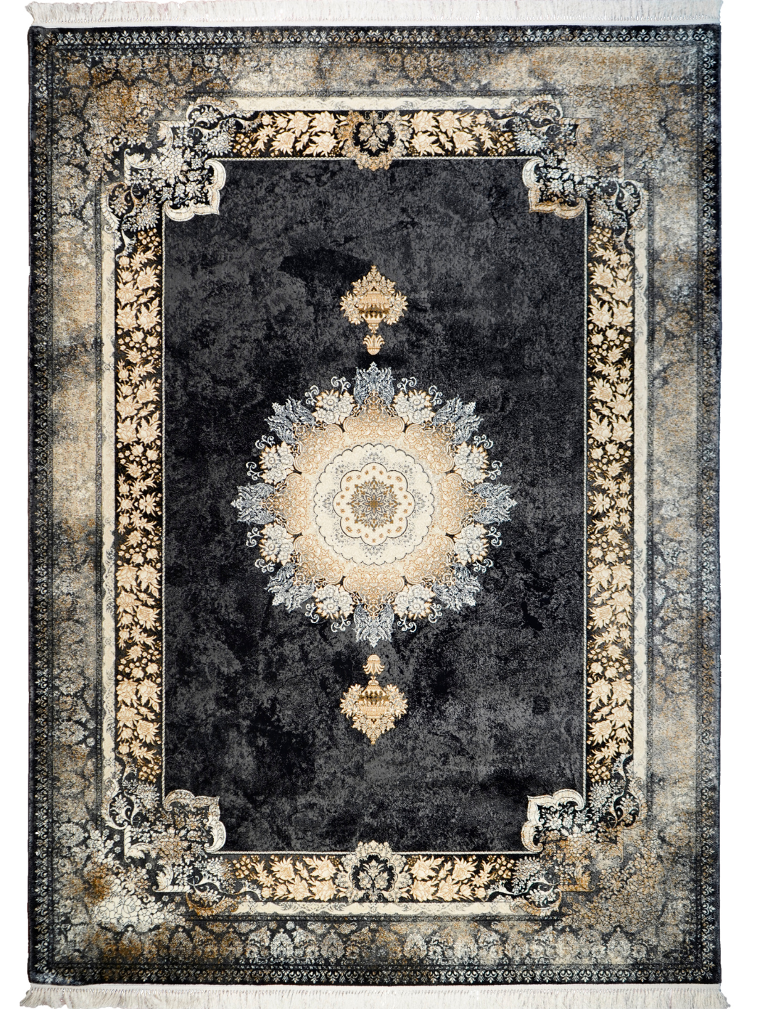 Hive Navy Medallion Traditional Rug