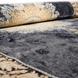 Hive Navy Medallion Traditional Hallway Runner in 100 CM Wide