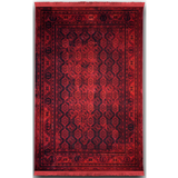 Hive Deep Red Tribal Geometric Rug