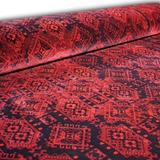 Hive Deep Red Tribal Geometric Rug