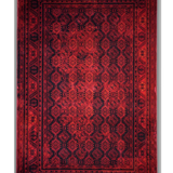 Hive Deep Red Tribal Geometric Rug