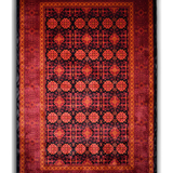 Hive Red Floral Pattern Traditional Rug