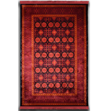 Hive Red Floral Pattern Traditional Rug