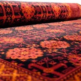 Hive Red Floral Pattern Traditional Rug