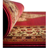 Hive Red Medallion Bordered Rug
