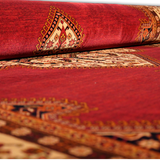 Hive Red Medallion Bordered Rug