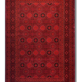 Hive Red Lattice Floral Transitional Hallway Runner in 100 CM Wide