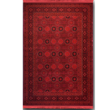 Hive Red Lattice Floral Transitional Hallway Runner in 80 CM Wide