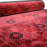 Hive Red Lattice Floral Transitional Hallway Runner in 80 CM Wide