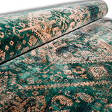 Hive Green Distressed Tribal Medallion Hallway Runner in 80 CM Wide